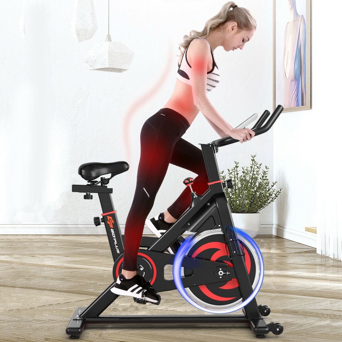 Bicicleta magnética de ejercicio aeróbico para fitness familiar de 30 libras