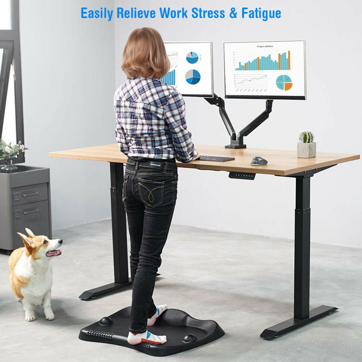 Alfombrilla ergonómica antifatiga para los pies para la oficina en casa