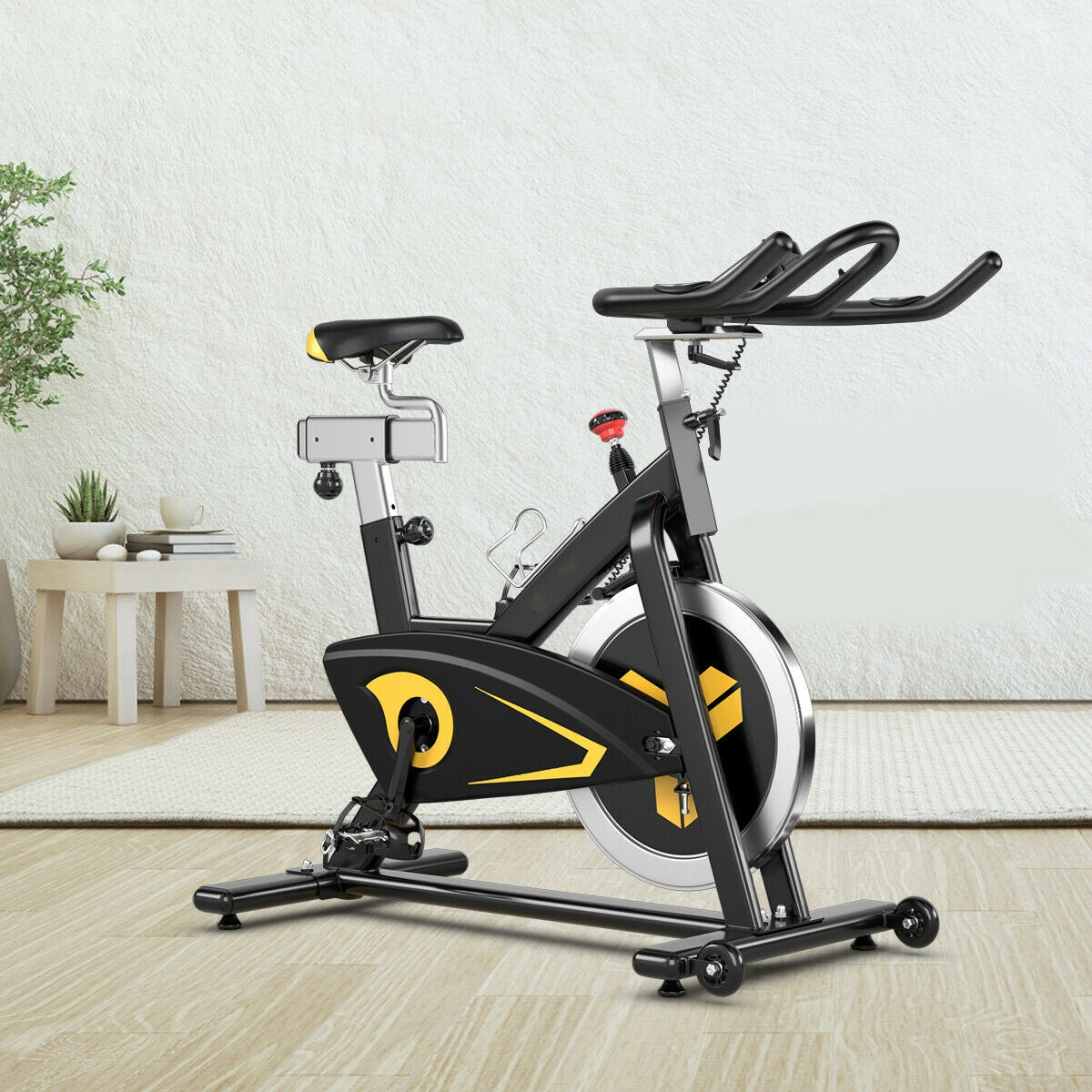 Bicicleta estática magnética de transmisión por correa fija para interiores