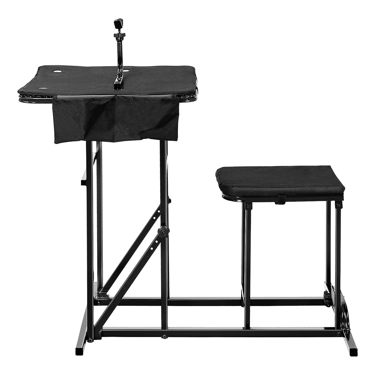 Banco de tiro plegable con mesa de altura ajustable