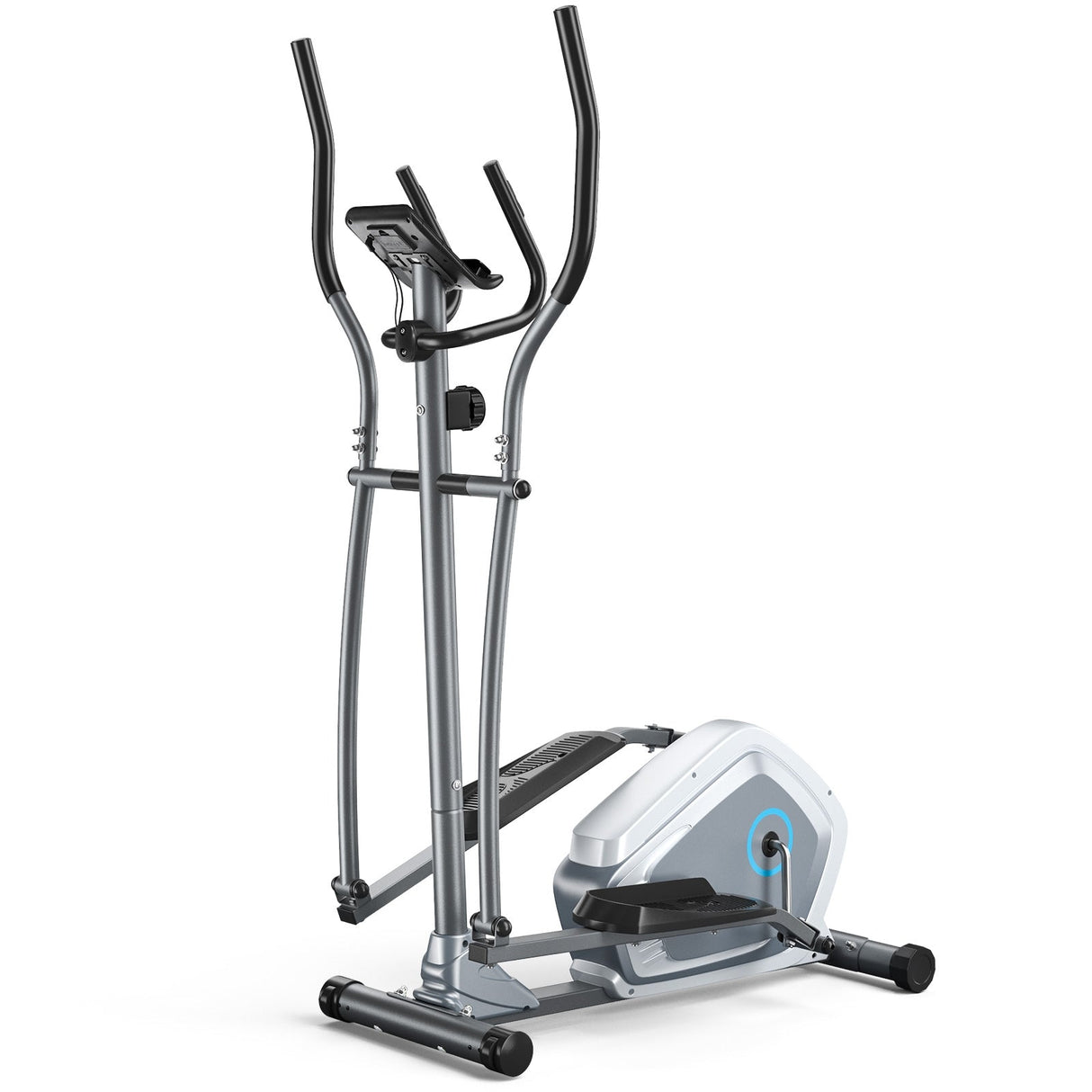 Bicicleta elíptica magnética con monitor LCD y sensor de pulso