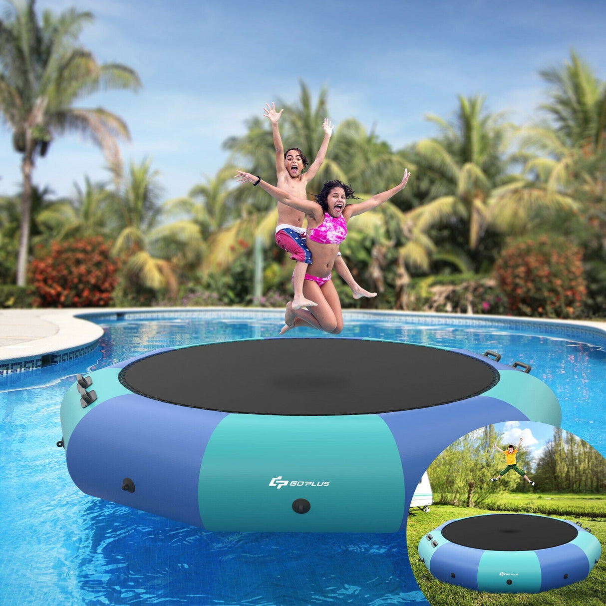 Trampolín Hinchable de Agua de 12 Pies con Borde Acolchado