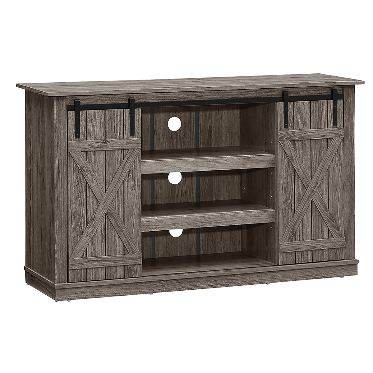 Mueble de TV con puertas corredizas tipo granero