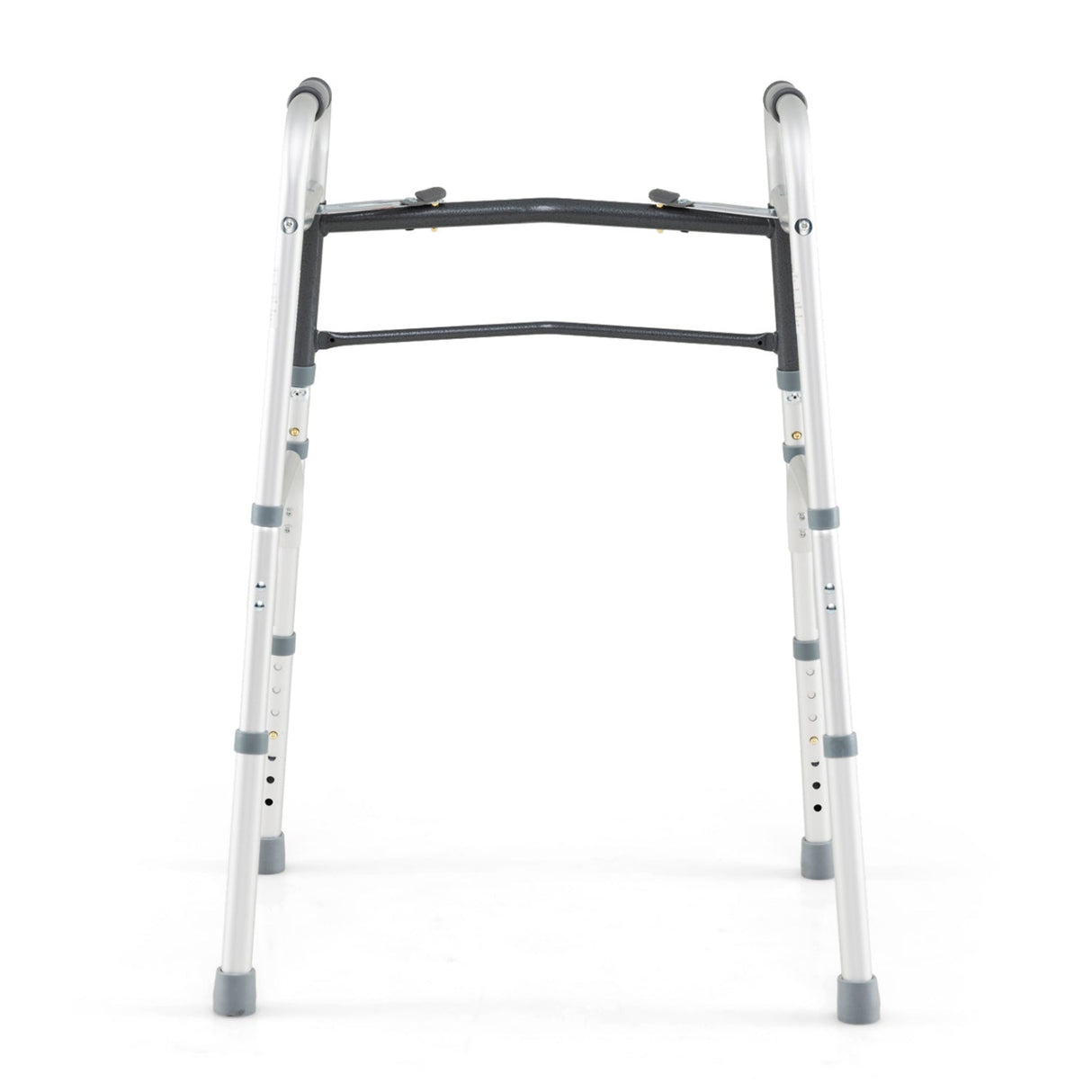 Andador Plegable Ligero de 2 Botones con Altura Ajustable en 7 Niveles