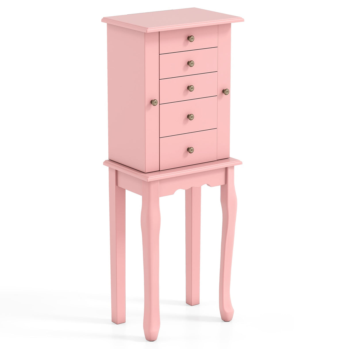Gabinete de almacenamiento de joyas con espejo y 2 colores
