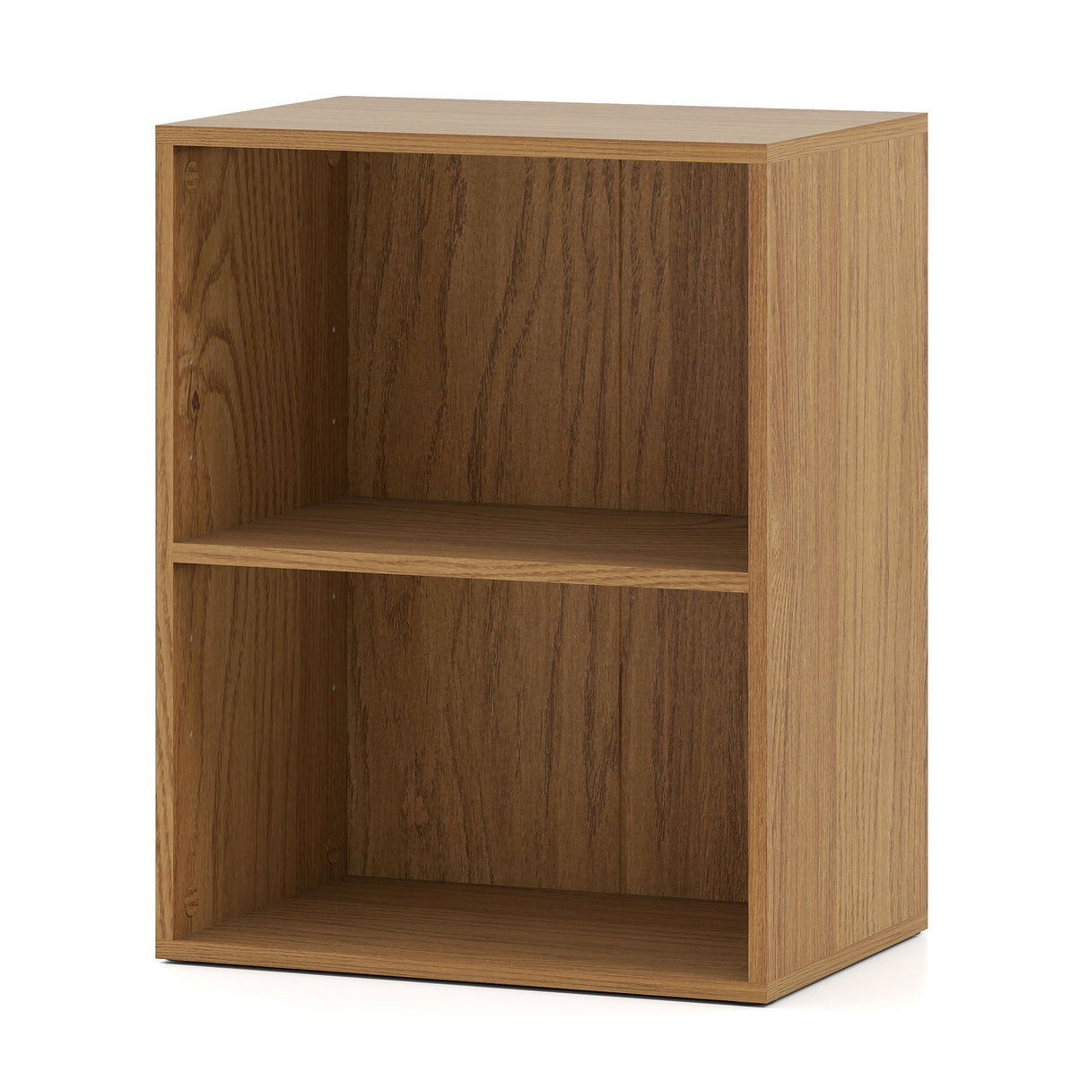 Juego de 2 estanterías de 2 cubos, librerías abiertas de pie con estante ajustable de 5 posiciones