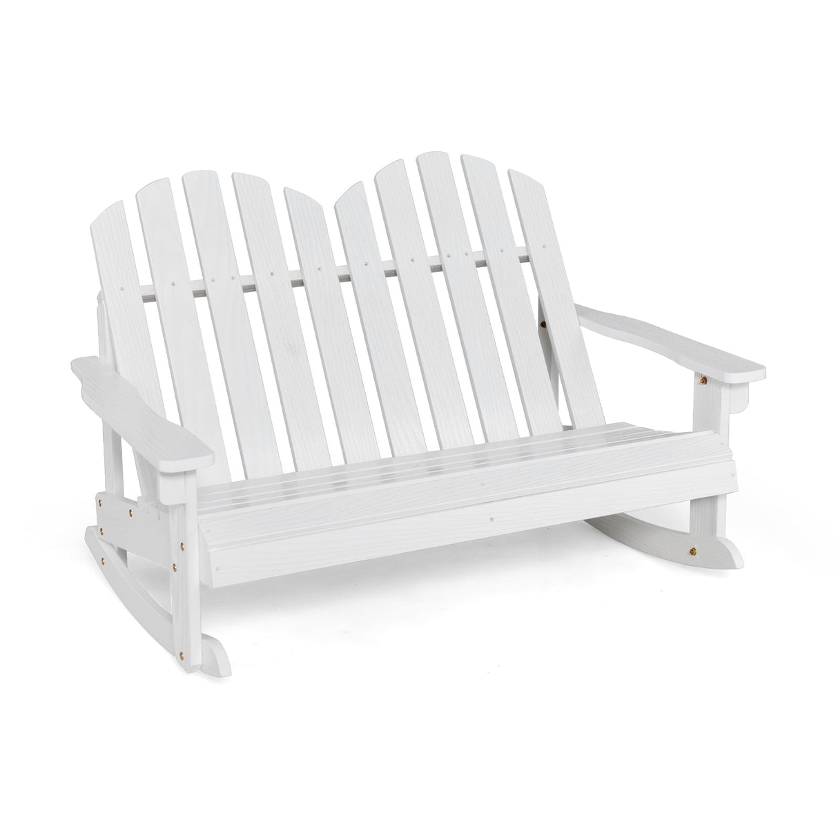 Mecedora Adirondack para 2 personas con asiento de listones