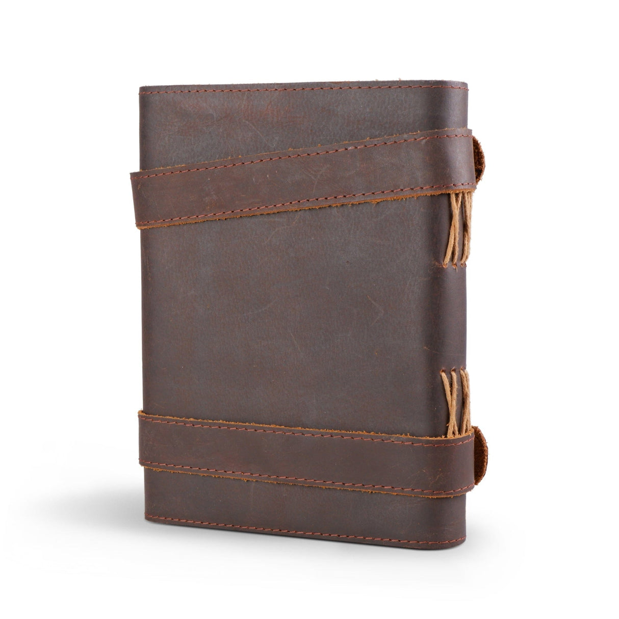 Diario de cuero marrón oscuro vintage