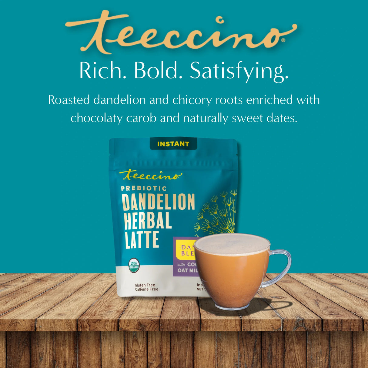 Café con leche de diente de león instantáneo