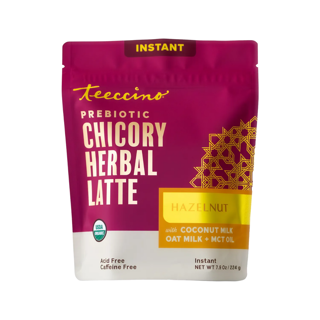 Café con leche herbal instantáneo de avellana