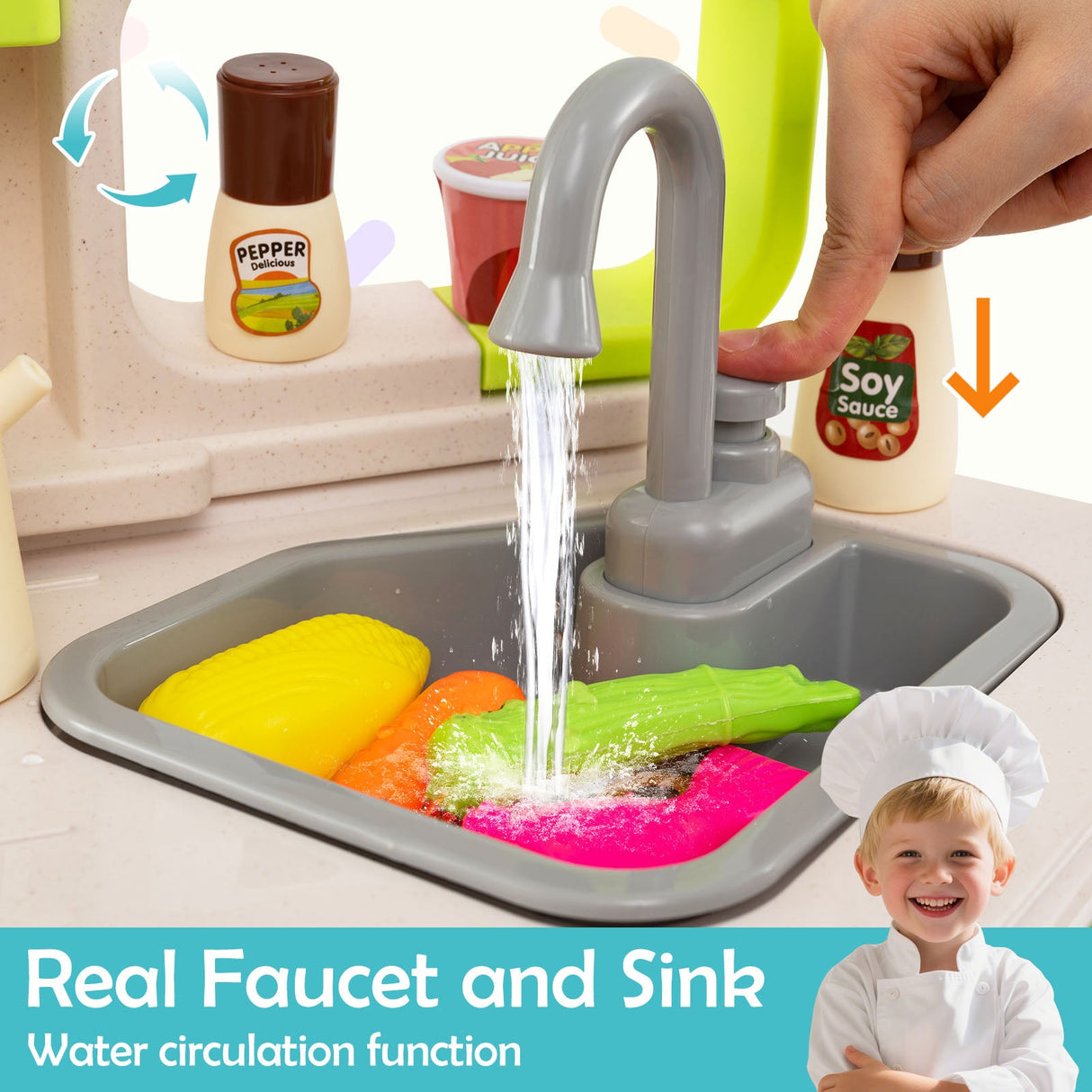 Juego de cocina de juguete para niños