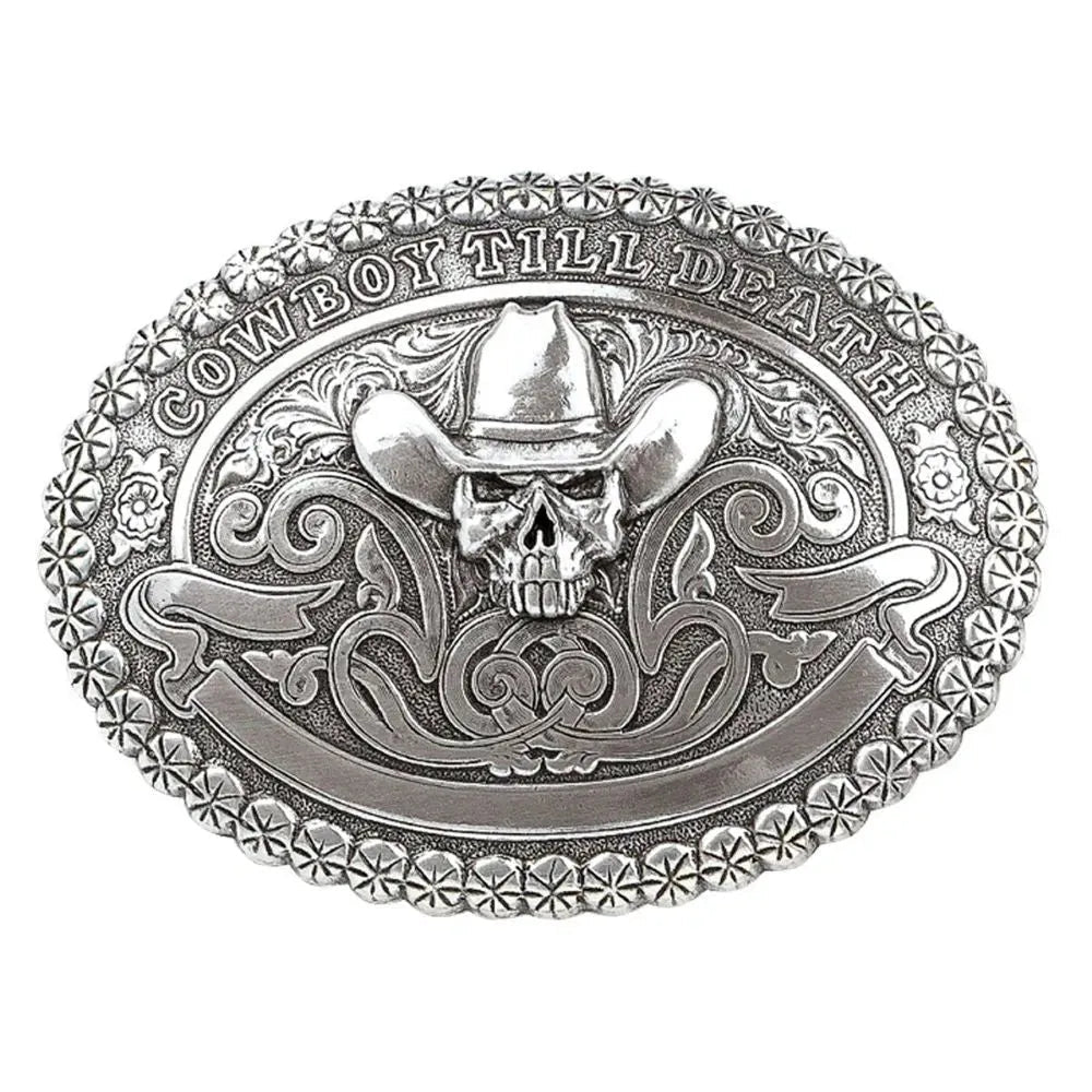 Hebilla de cinturón Crumrine Cowboy hasta la muerte