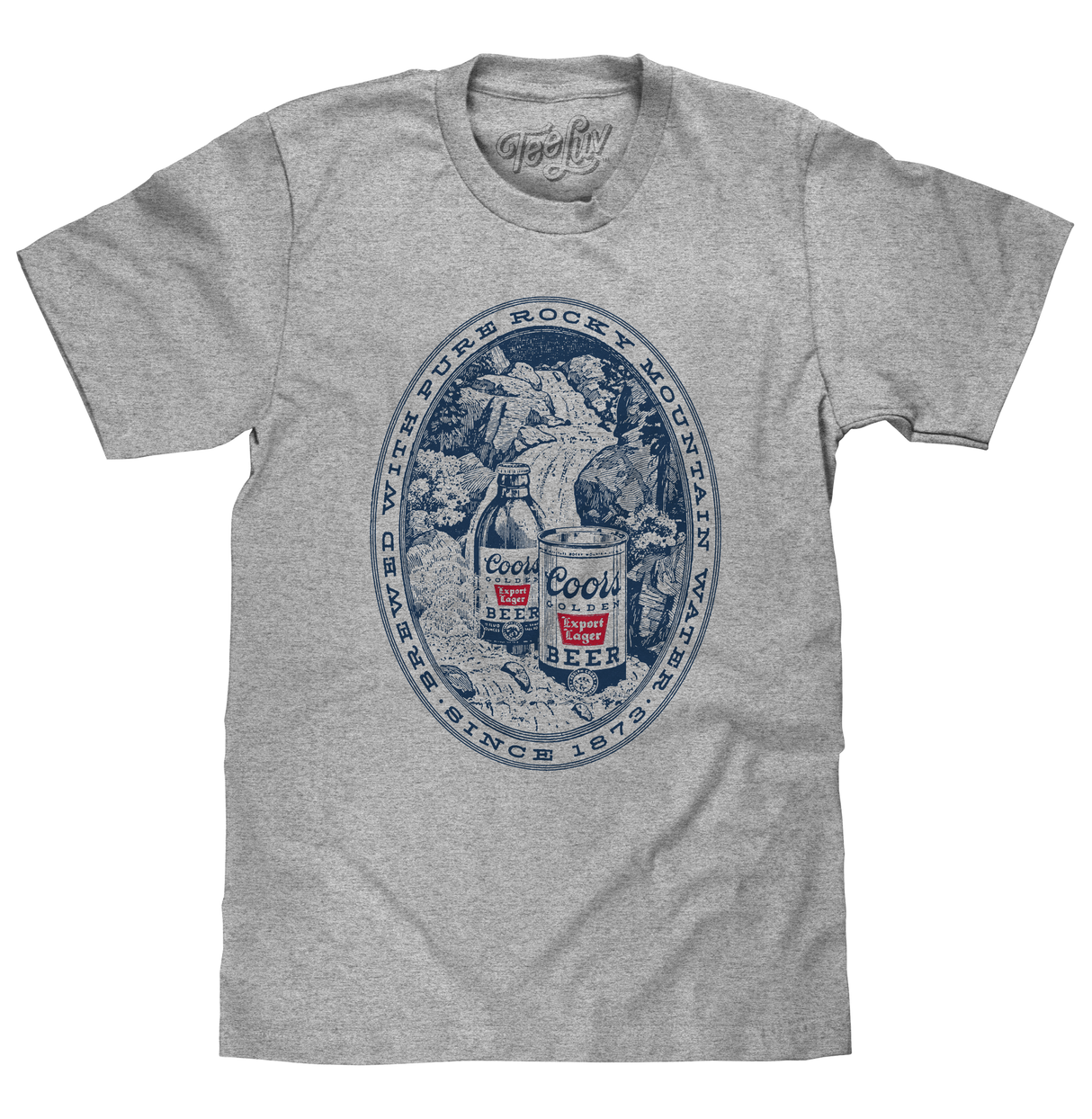 Coors Banquet Rocky Mountain Water T-Shirt- Gray