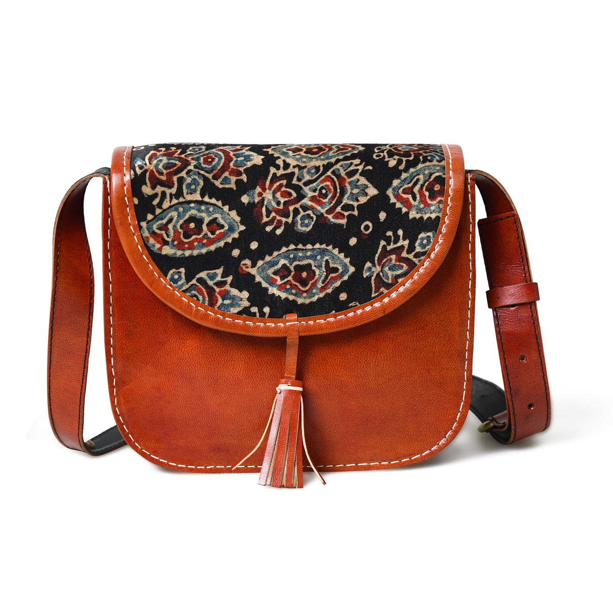 Sorprendente bolso étnico Ajrakh