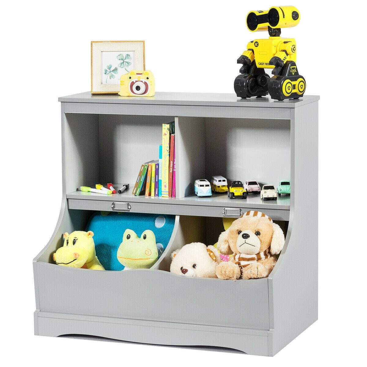 Mueble Bajo Multiusos con Estantería para Niños