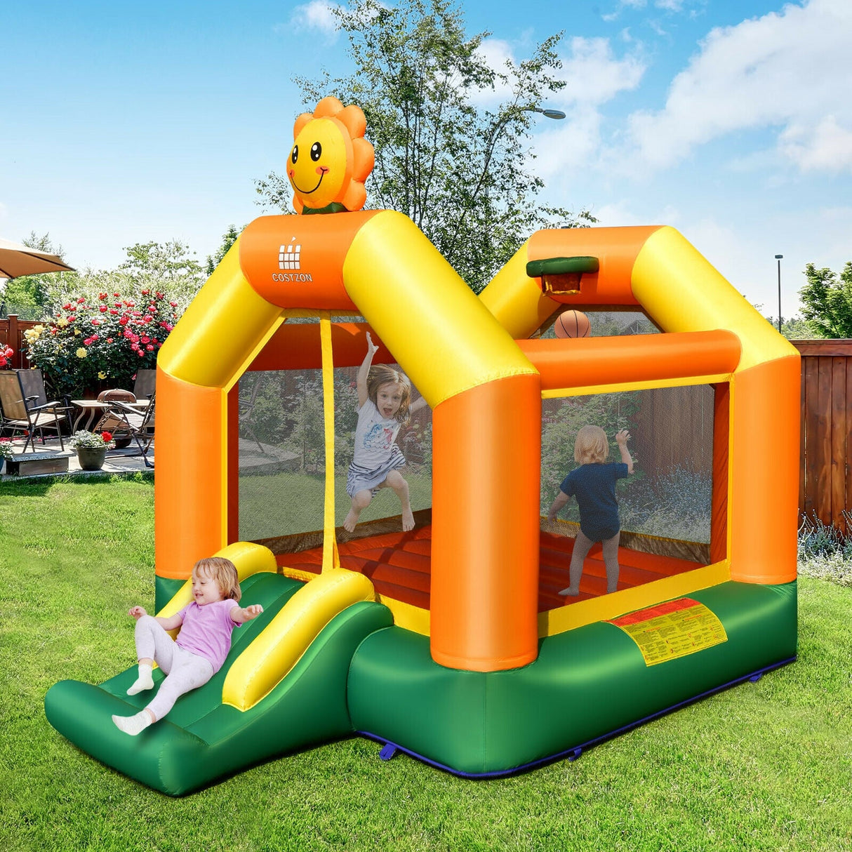 Castillo Hinchable para Niños con Tobogán sin Soplador