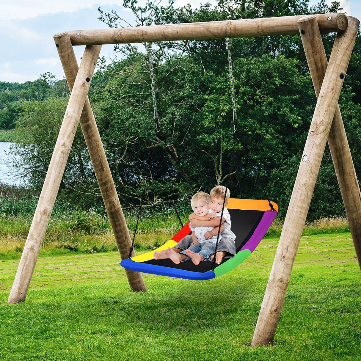Columpio de Plataforma para Árbol de 60 Pulgadas 700 lb para Niños y Adultos