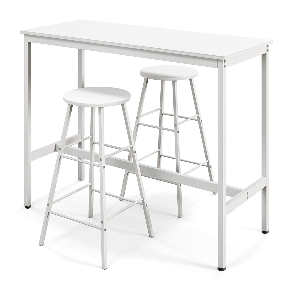 3 Piece Pub Table and Stools Kitchen Dining Set