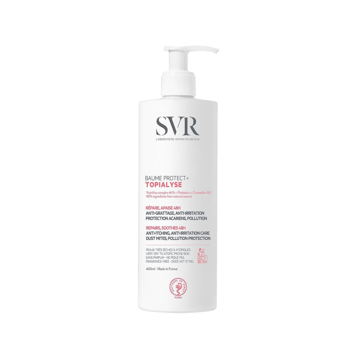 SVR Topialyse Baume Protect+ Moisturizing Balm for Dry & Atopic Skin - Soothing Relief & Long-Lasting Hydration - 13.53 fl oz