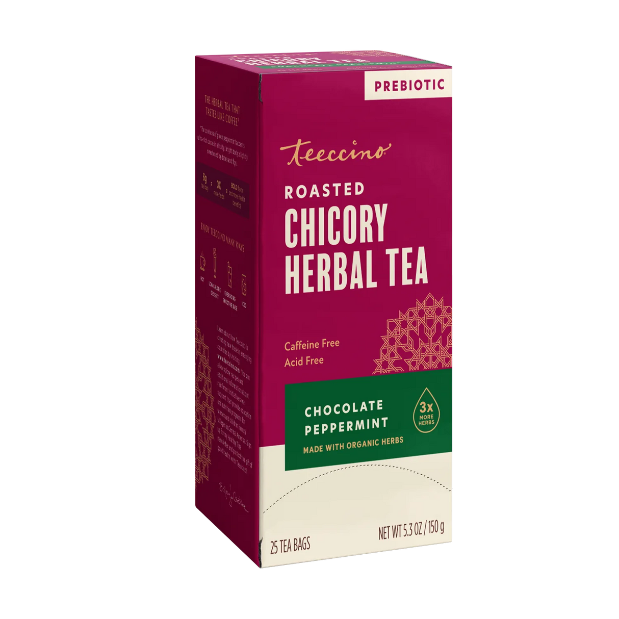 Té de hierbas tostado de chocolate y menta