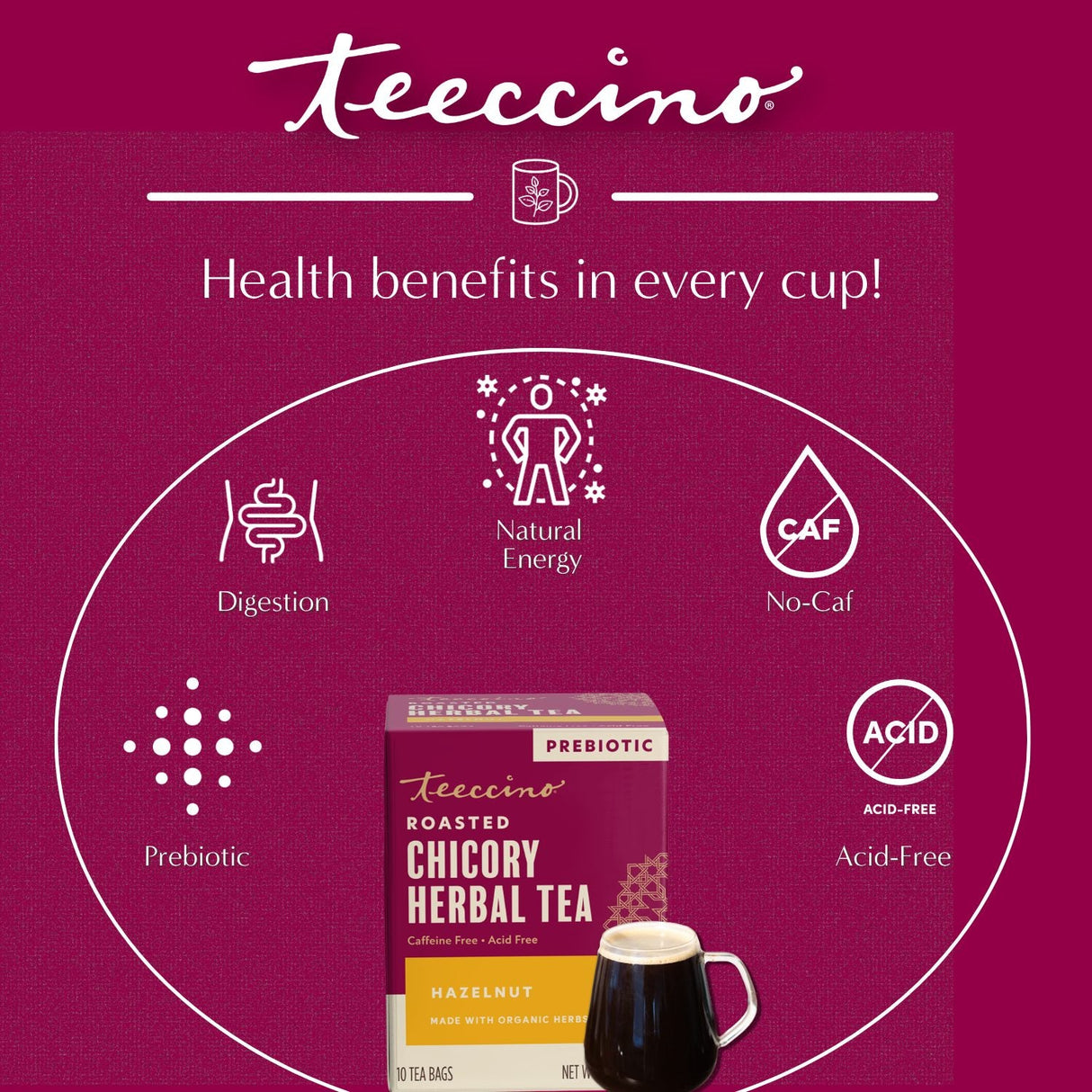 Té de hierbas tostado de avellana
