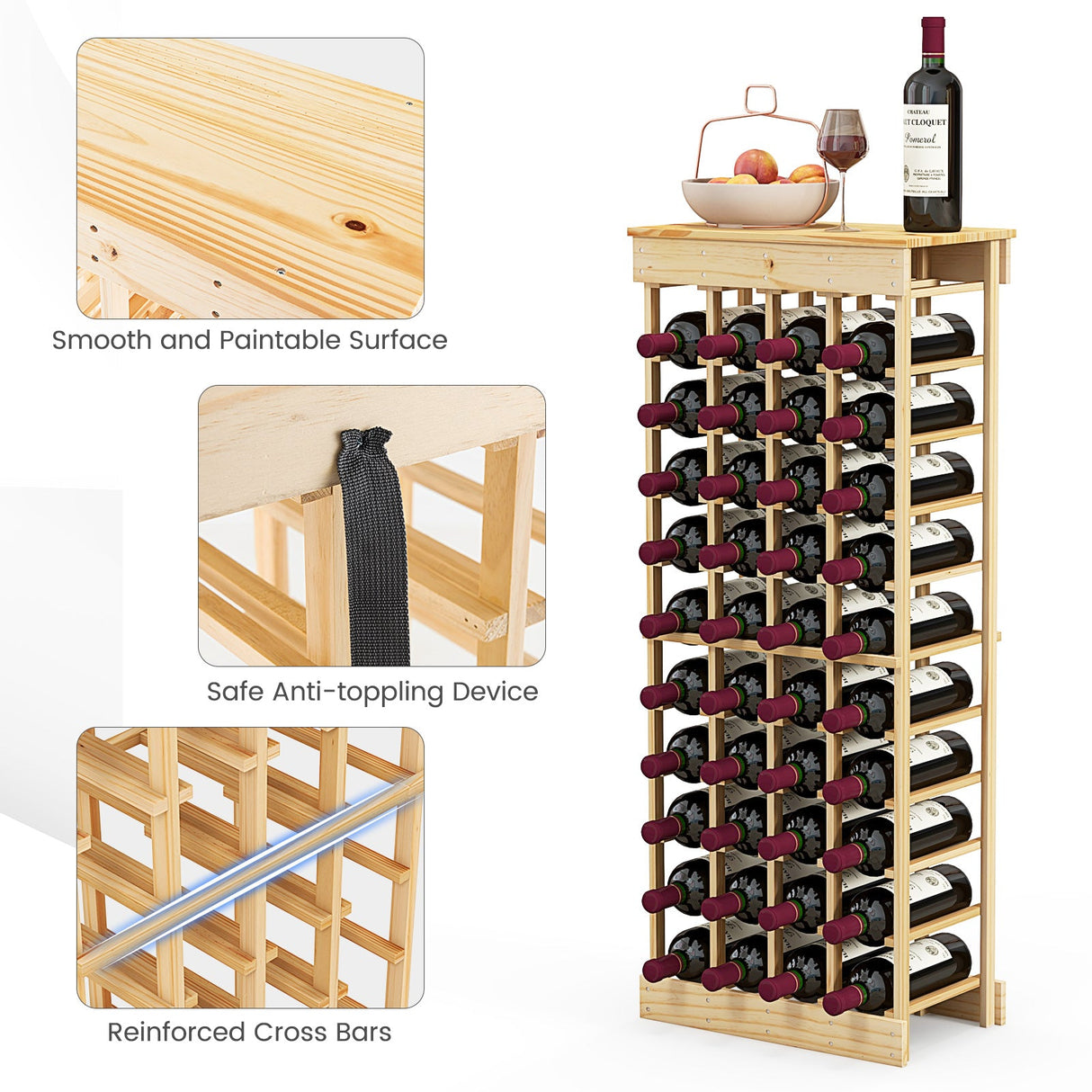 Botellero modular para 40 botellas