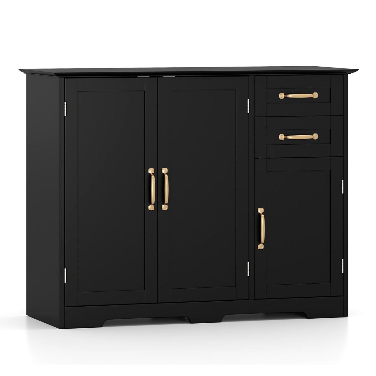 Aparador de cocina moderno de 40 pulgadas con 2 cajones y estante ajustable