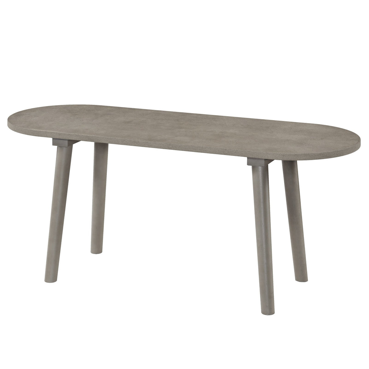 Banco de comedor rústico de madera maciza de 43 pulgadas, banco rústico de madera para entrada con patas de caucho - Gris