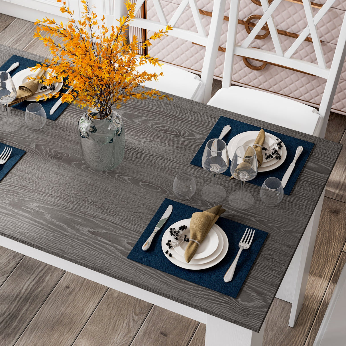 Mesa de comedor de 47 pulgadas para cocina y comedor
