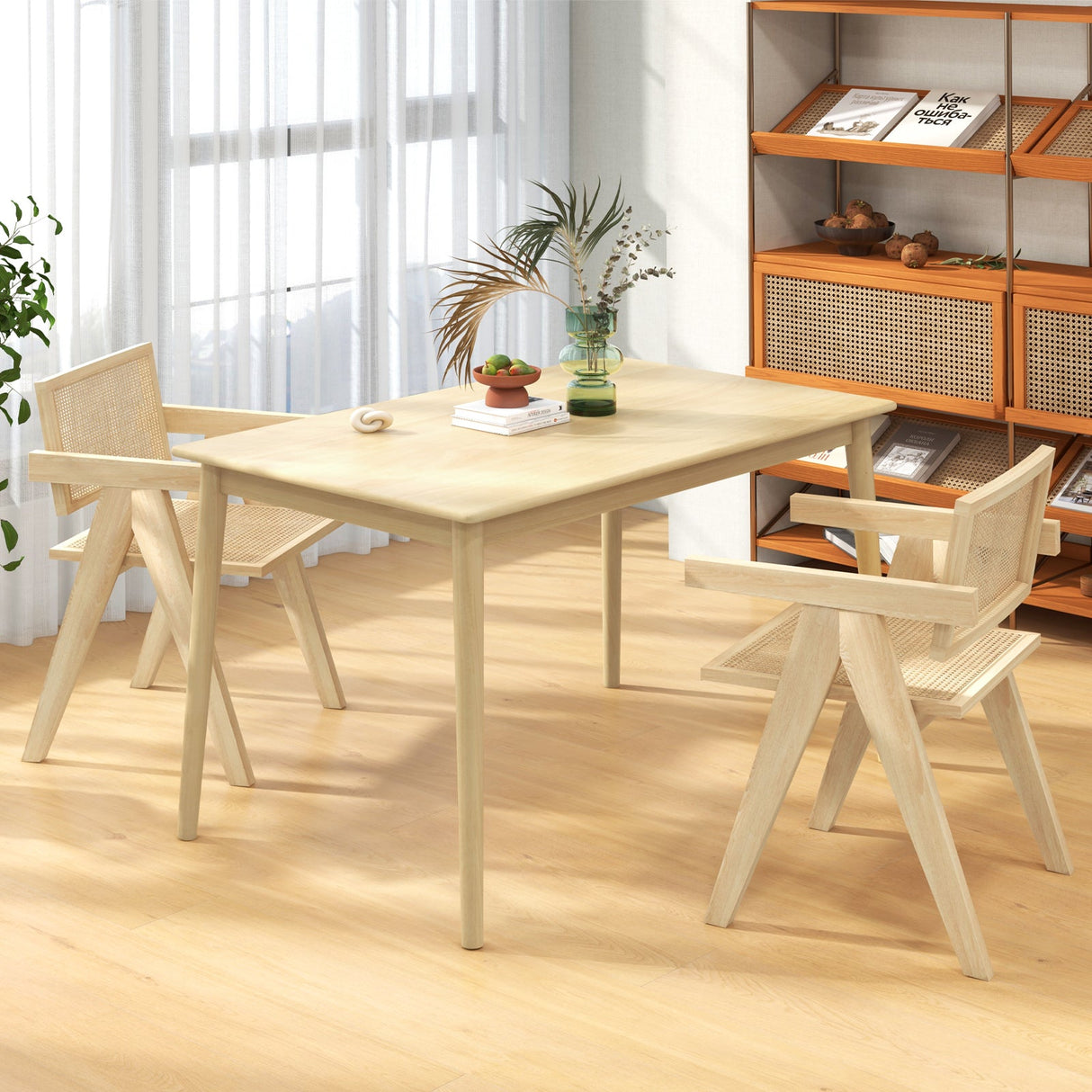 Mesa de comedor de madera de 48 pulgadas para 4 personas