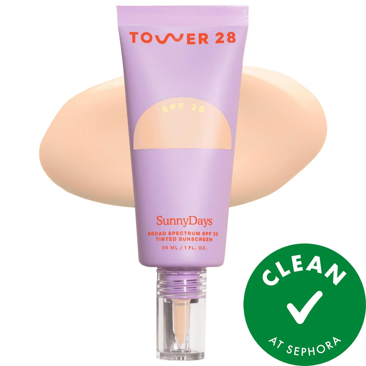 SunnyDays Tinted Sunscreen Foundation SPF 30 - Natural Finish, Vegan & Cruelty-Free