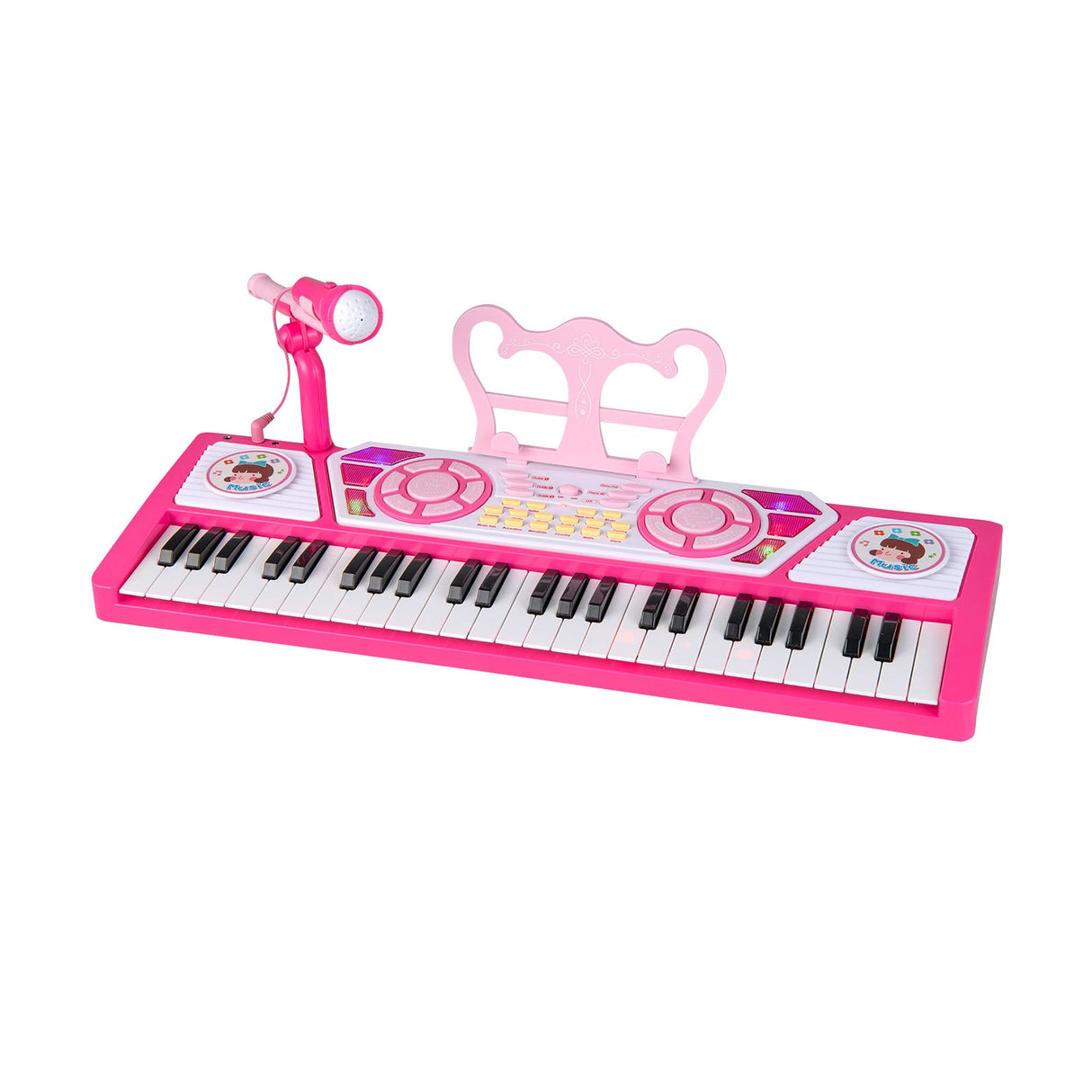 Teclado de piano de 49 teclas para niños de 3+ años - Rosa