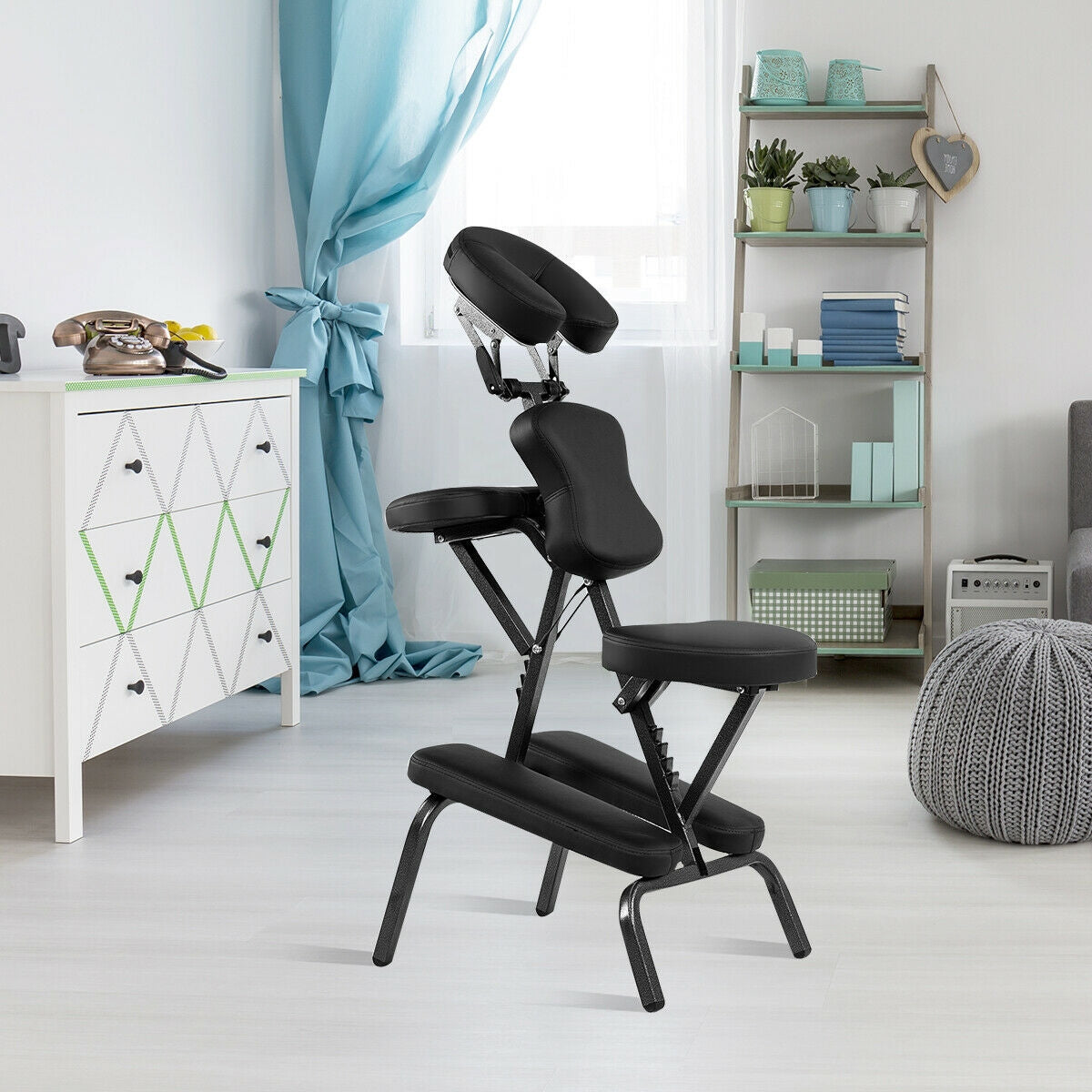 Sillón de masaje de viaje de cuero sintético con