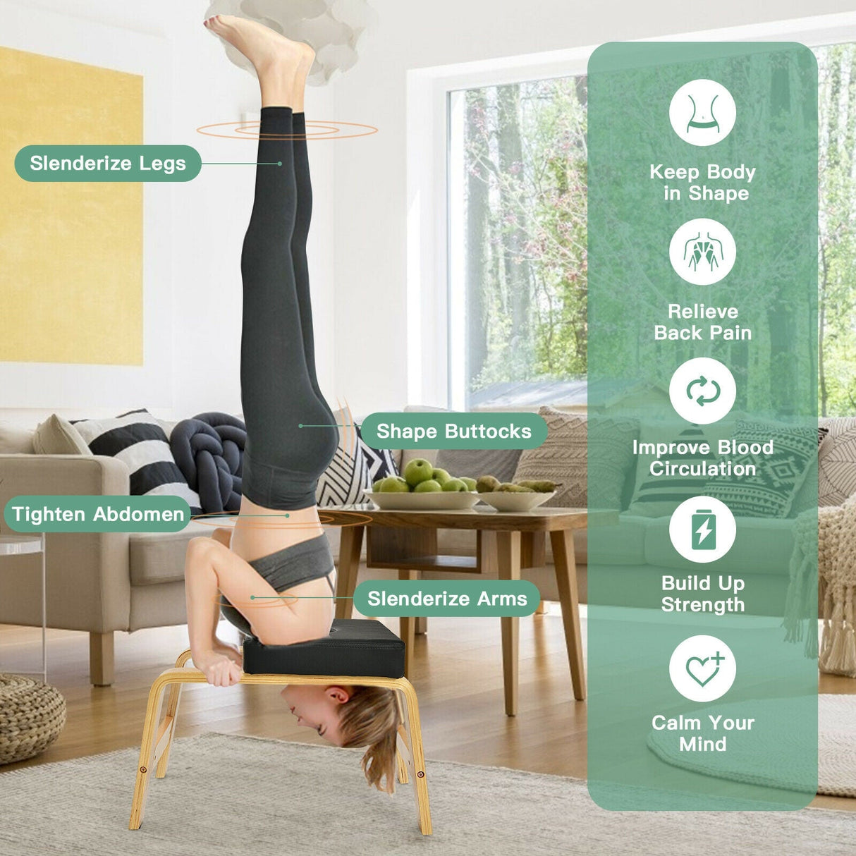 Banco de yoga para parada de cabeza