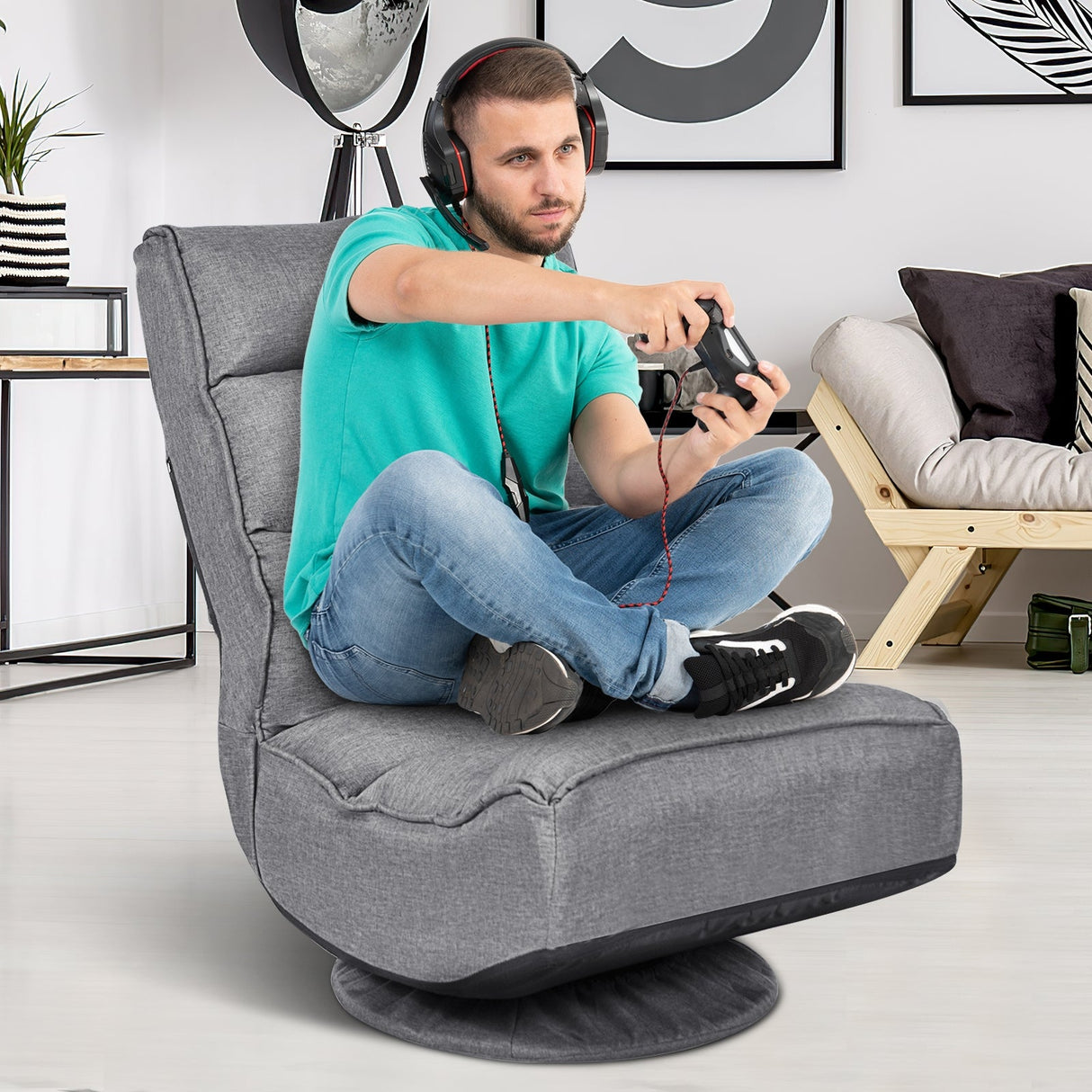 Silla de juego plegable de suelo de 5 posiciones