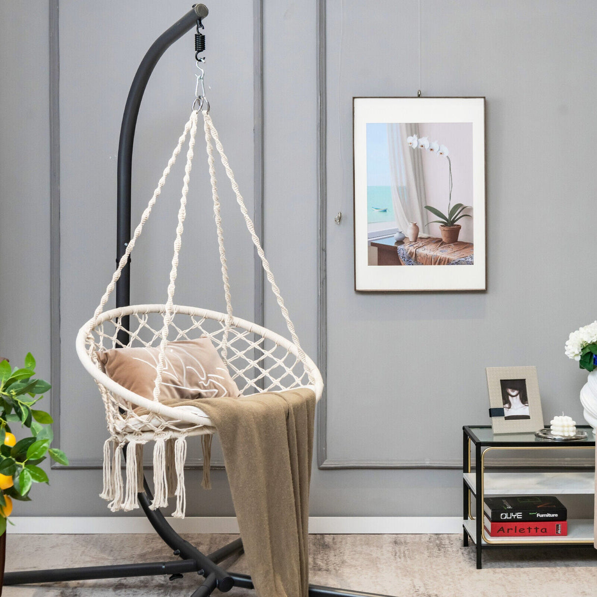 Silla Colgante Acolchada con Kit de Suspensión