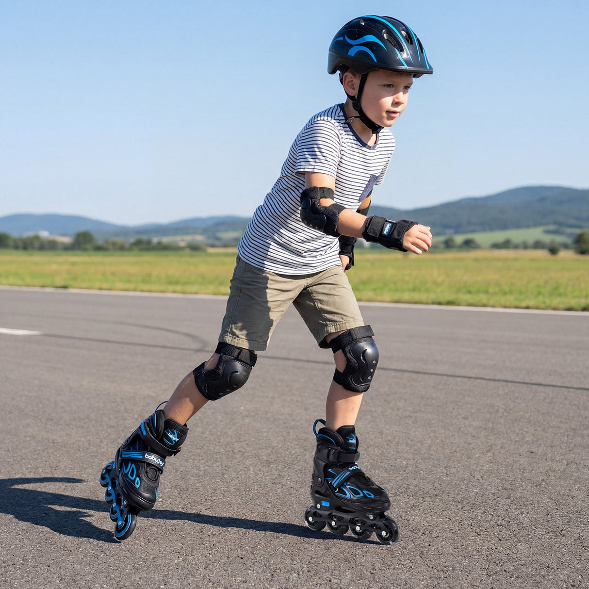 Patines de Cuchilla Ajustables de 4 Tallas con Ruedas Iluminadas para Jóvenes