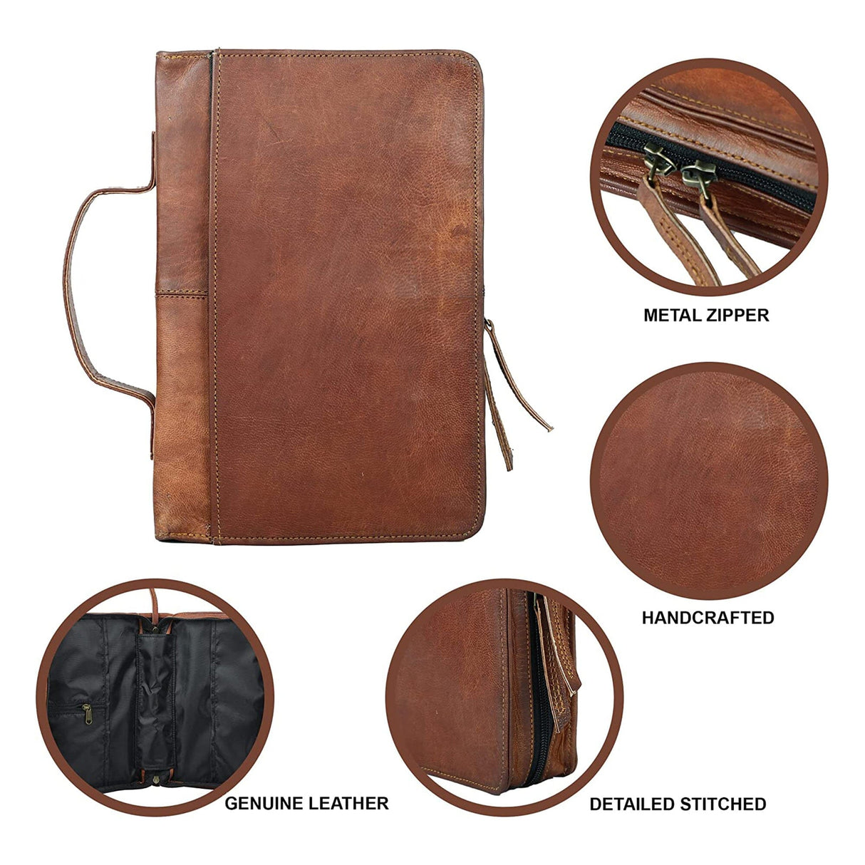 Funda de cuero para libro