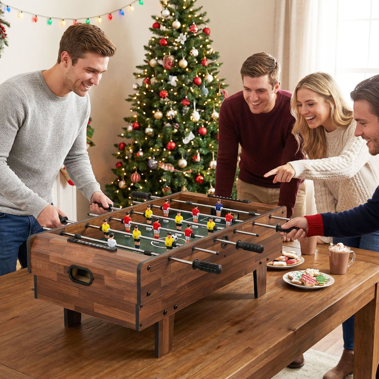 Mesa de juegos combinada 4 en 1 con billar