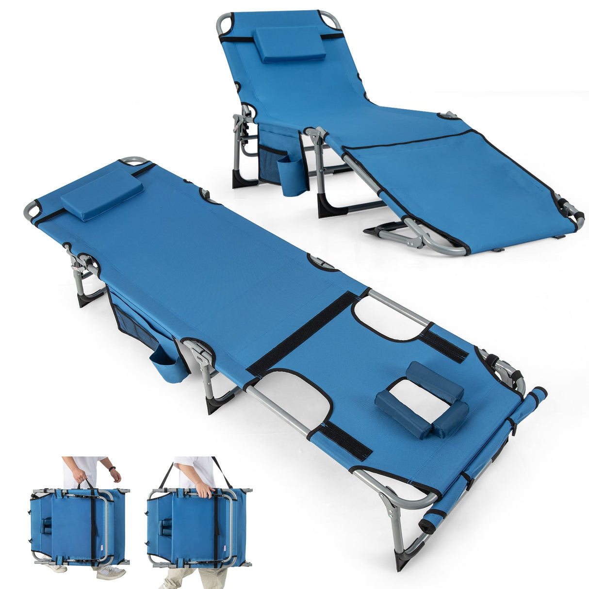 Tumbona plegable de exterior de 5 posiciones