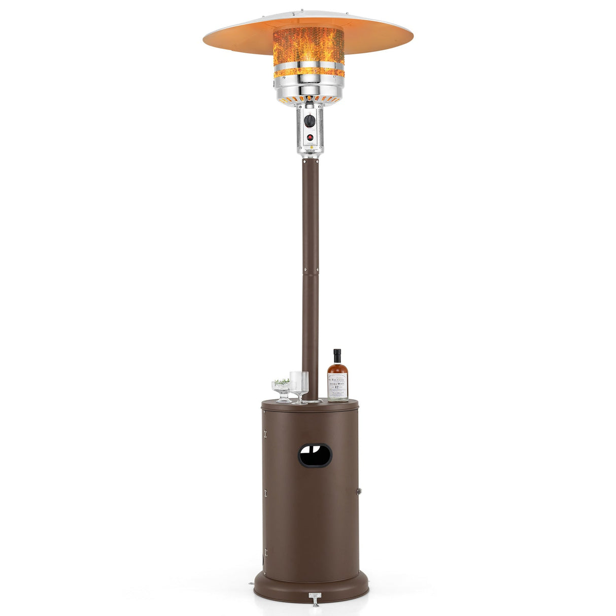 Calentador de patio de propano de 50000 BTU con diseño de mesa redonda