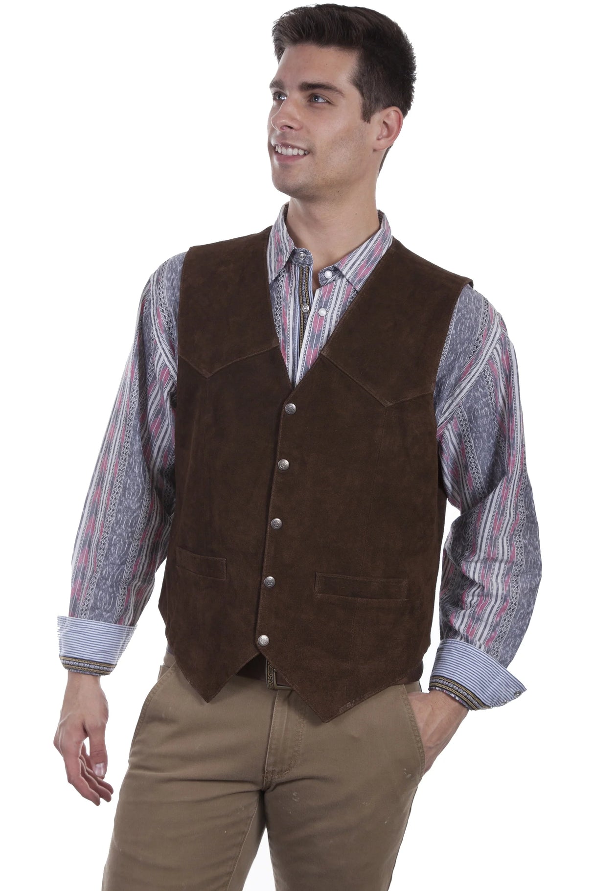 Chaleco Scully Open Range (cuero de gamuza 507) – Para hombre
