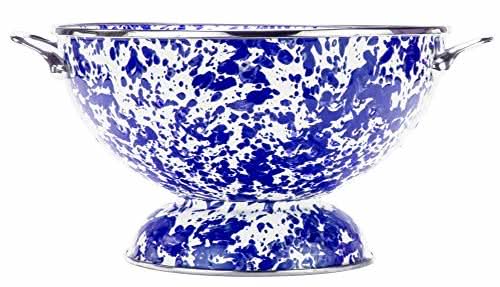 Golden Rabbit Enamelware Large Colander 5 QUART