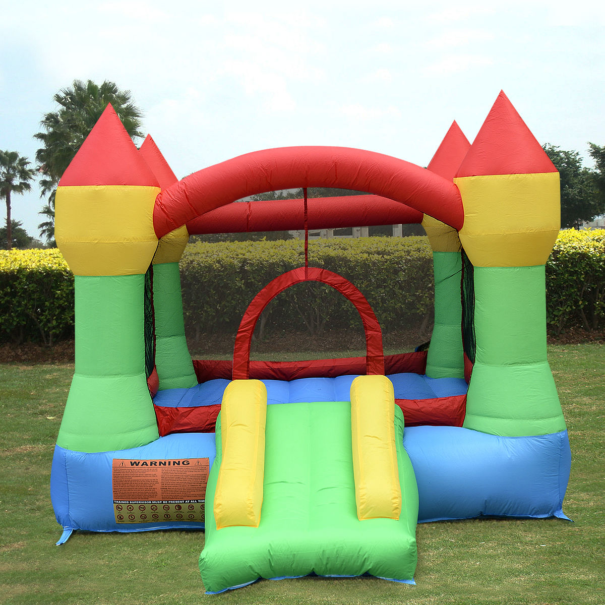 Castillo Hinchable con Tobogán y Soplador de 480 W