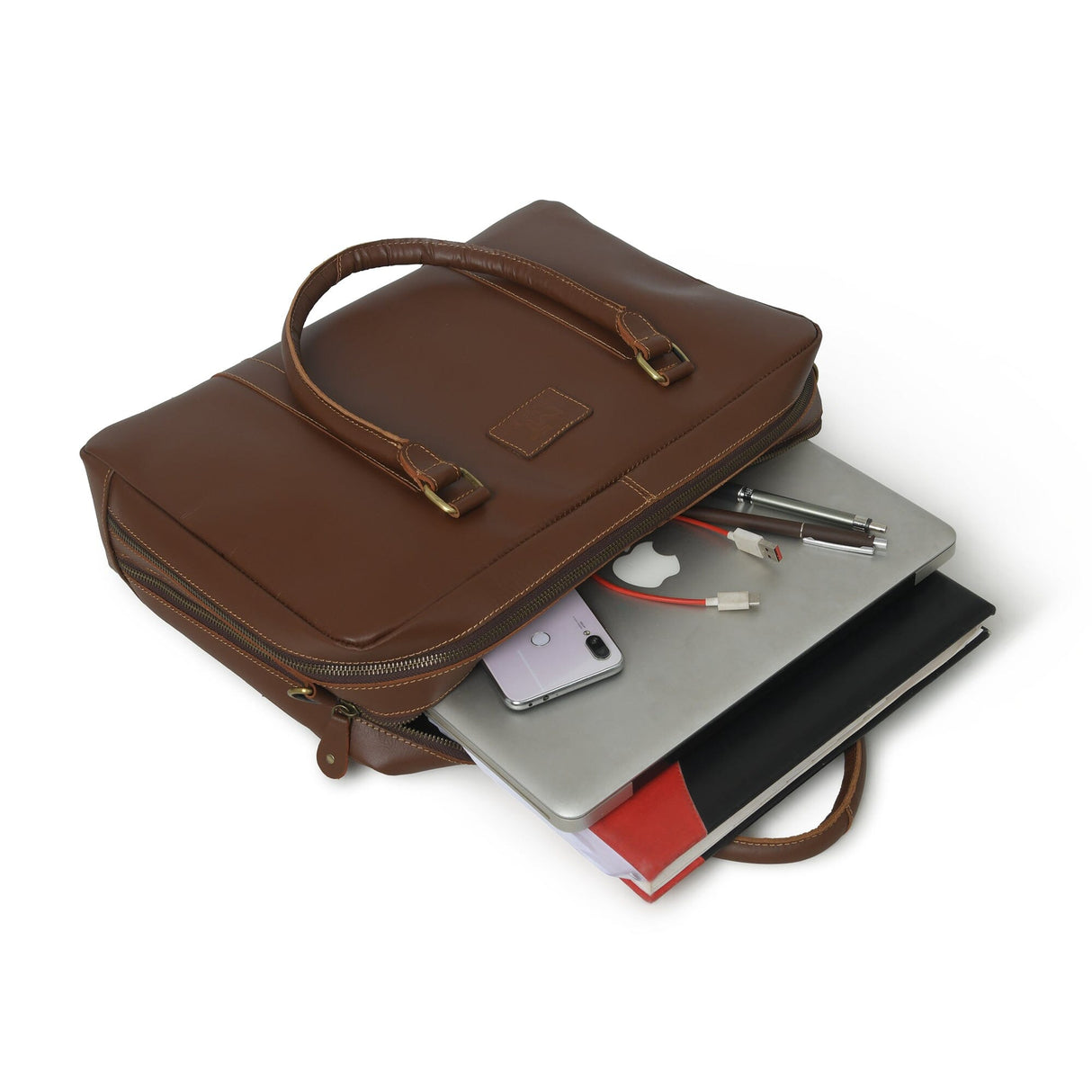 Dixon Brown Buffalo Leather Portafolio Ejecutivo de Piel Búfalo para Laptop