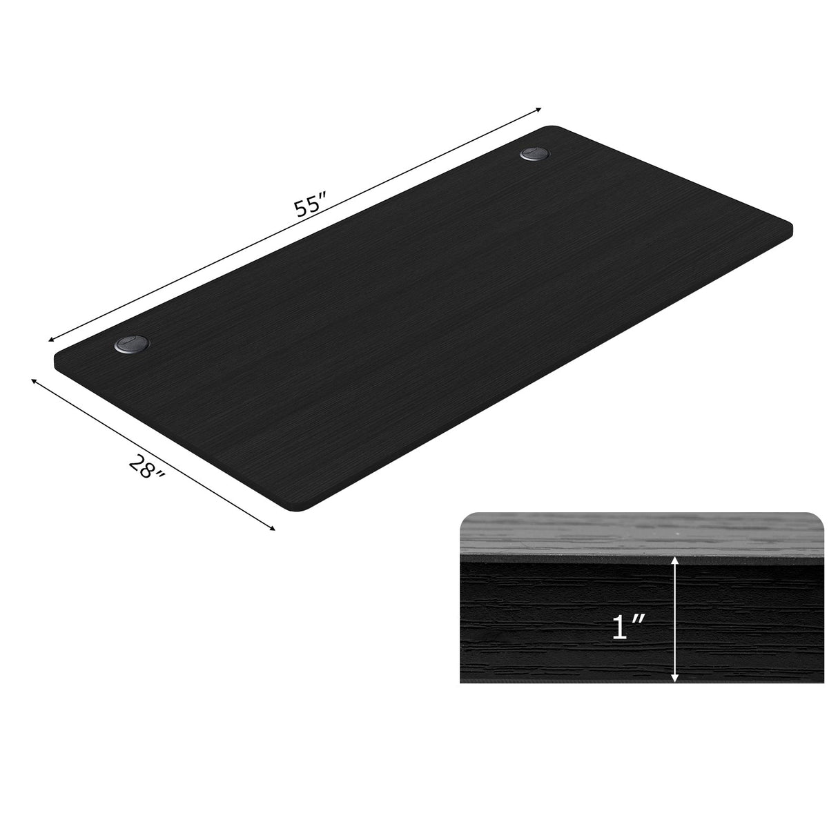 Tablero universal de 58 pulgadas x 28 pulgadas para estructura de escritorio estándar y de pie
