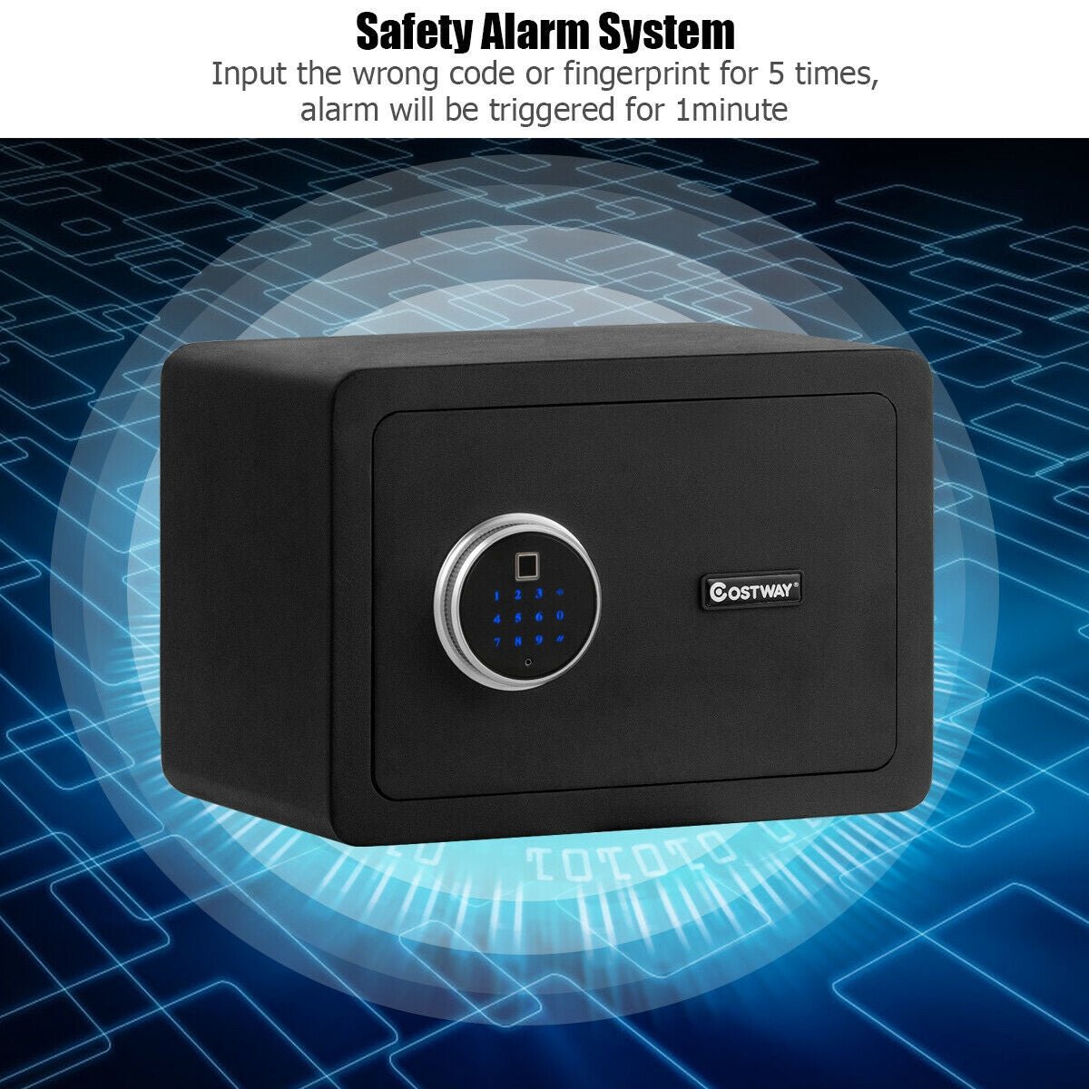 Caja de seguridad de 2 capas con luz LED interior