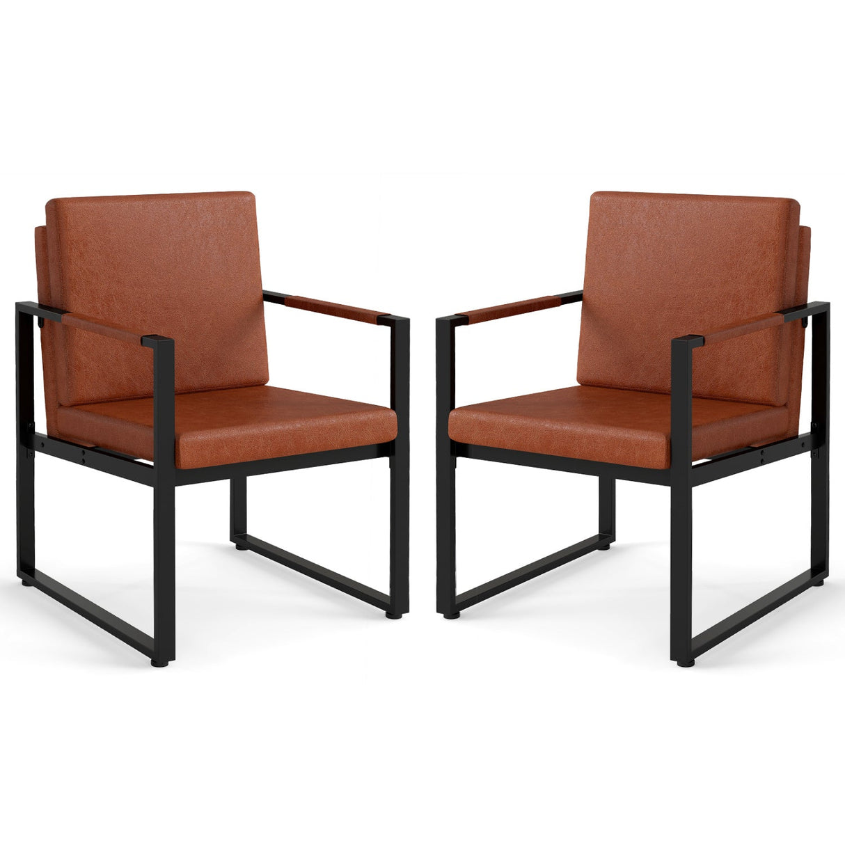 5 Pieces Living Room Set with 2 Accent Chairs and 2 Coffee Tables