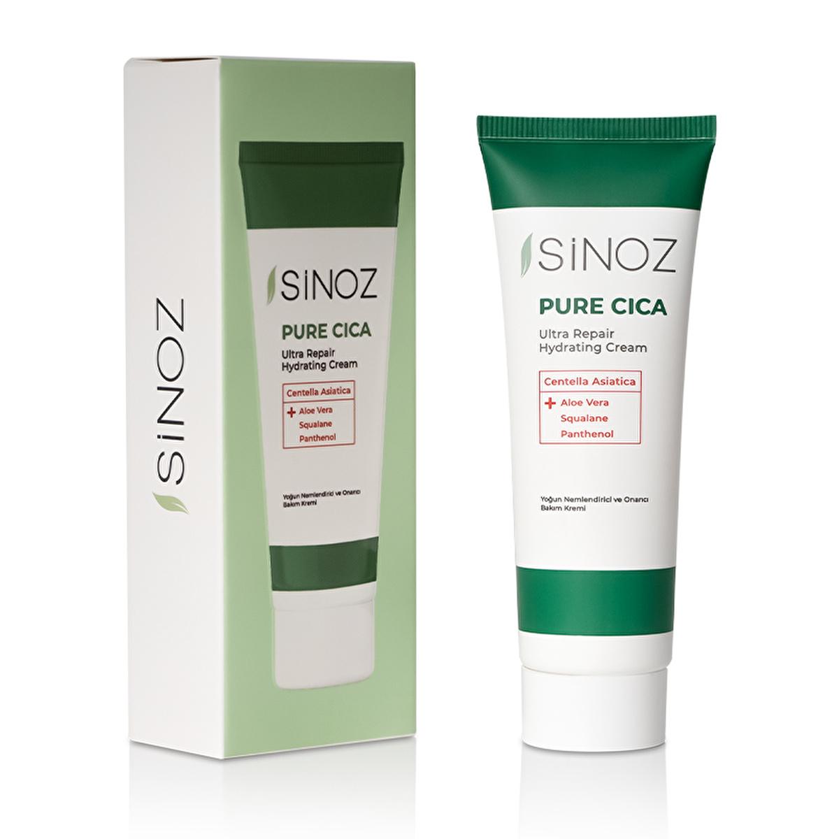 Sinoz Pure Cica Cream: Intensive Hydration & Repair - Soothing Centella Asiatica, Squalane & Aloe Vera - Sensitive Skin Moisturizer, Post-Procedure Care
