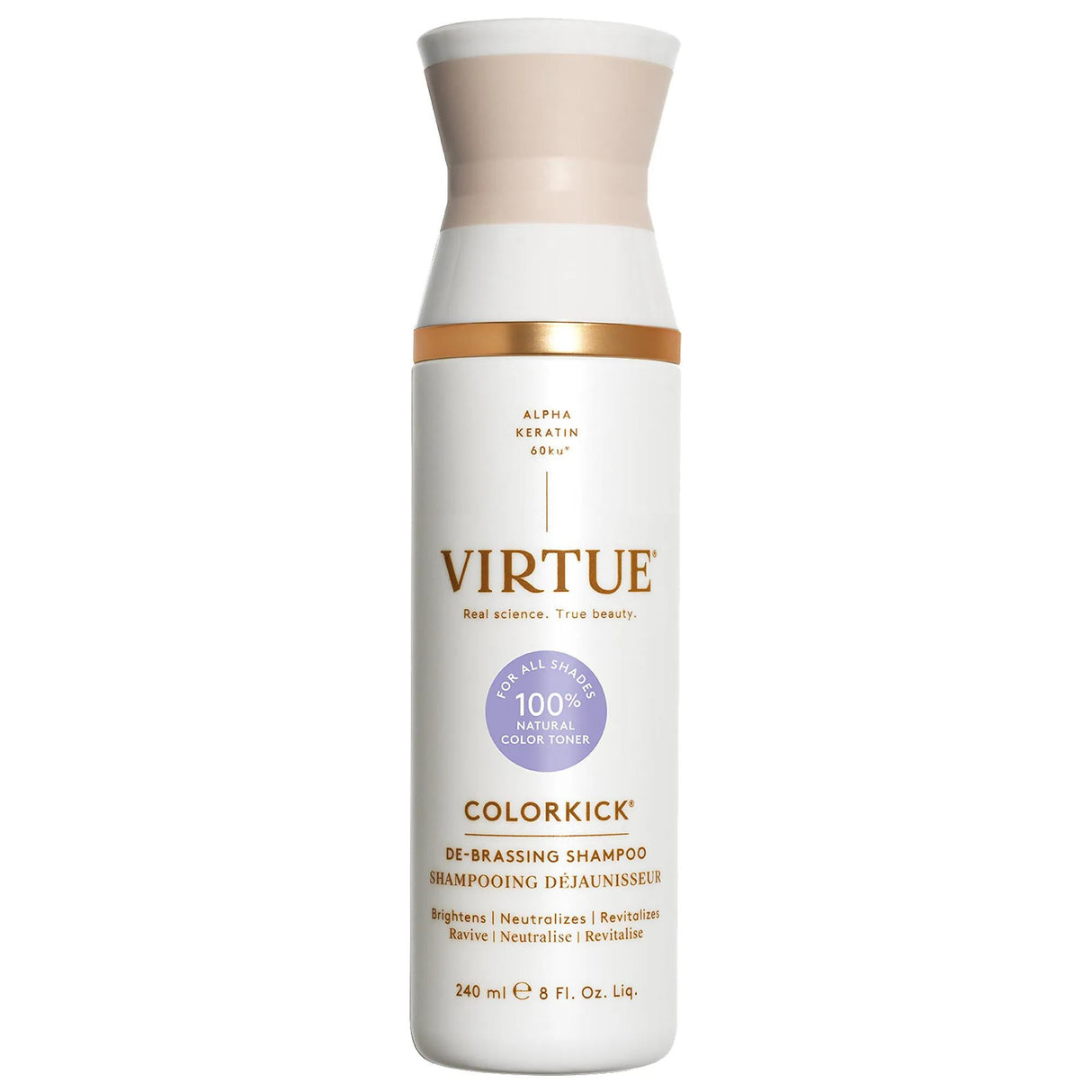 ColorKick Debrassing Blue Purple Shampoo: Tone, Brighten & Neutralize Brassiness - Sulfate-Free, Vegan for Blonde, Gray, Color Treated Hair